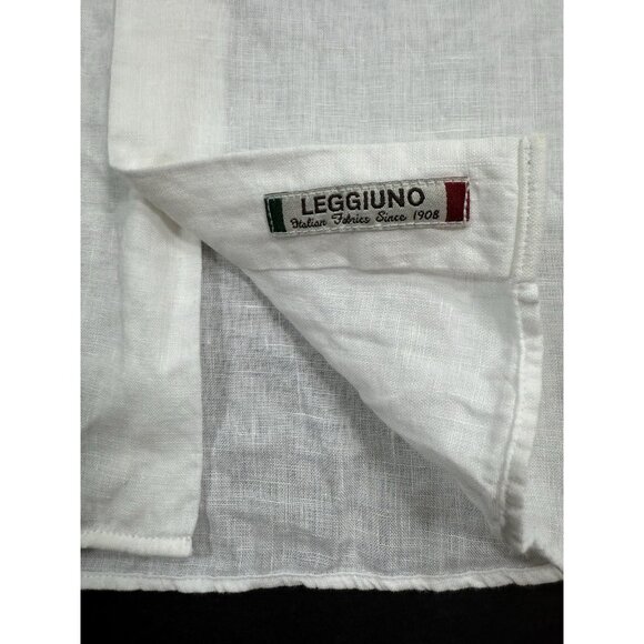 SuitSupply Mens Shirt Pure Linen Leggiuno Sz 16/16.5 41/42 Slim Fit Long Sleeve - Picture 6 of 12